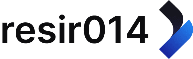 resir014's logo and wordmark, in dark mode